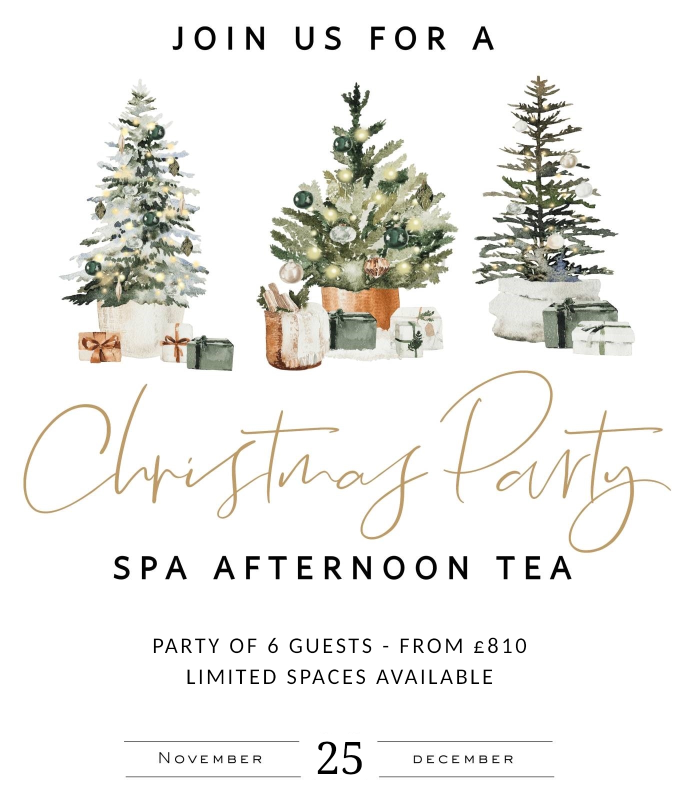 Christmas Spa Party - Festive Sanctuary Afternoon Tea
